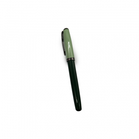 Stilou Metalic cu Penita ascunsa 023A, Robust si Elegant, Incarcare duala patron sau rezervor, Grip ergonomic din metal, Verde Lucios, Vision XXI [1]