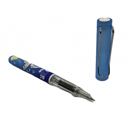 Stilou Plastic cu Penita ascunsa 0209M Astronaut, cu Radiera si Cerneala Termosensibila, cartus de 5cm, Grip ergonomic, Albastru, Vision XXI [2]