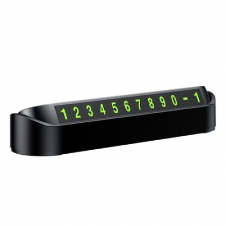 Băcănie - Suport afisare in parbriz numar de telefon auto Negru, 13cm, VisionXXI