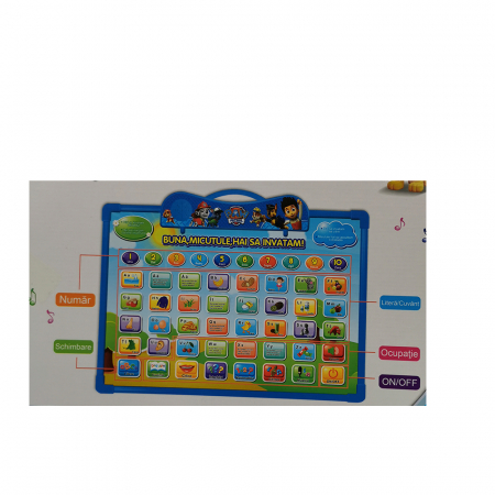 Tableta interactiva pentru copii, limba romana, Invata si Distreaza-te, 39 x 29 cm, PawPatrol, VisionXXI [1]