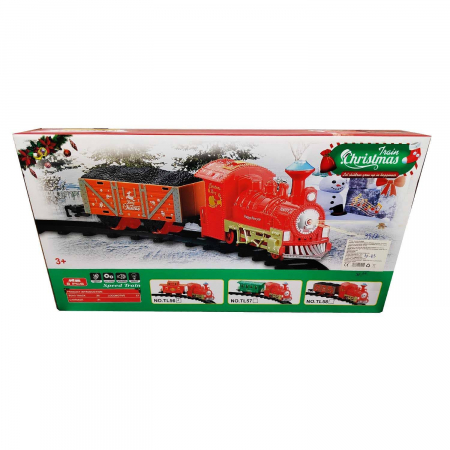 Tren cu sine de Craciun, 8 piese, Locomotiva cu un vagon, VisionXXI [2]