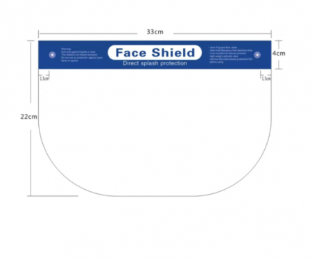 Viziera de protectie Vision, transparenta, cu burete de protectie pentru frunte, ajustabila, cu folie de protectie detasabila [2]