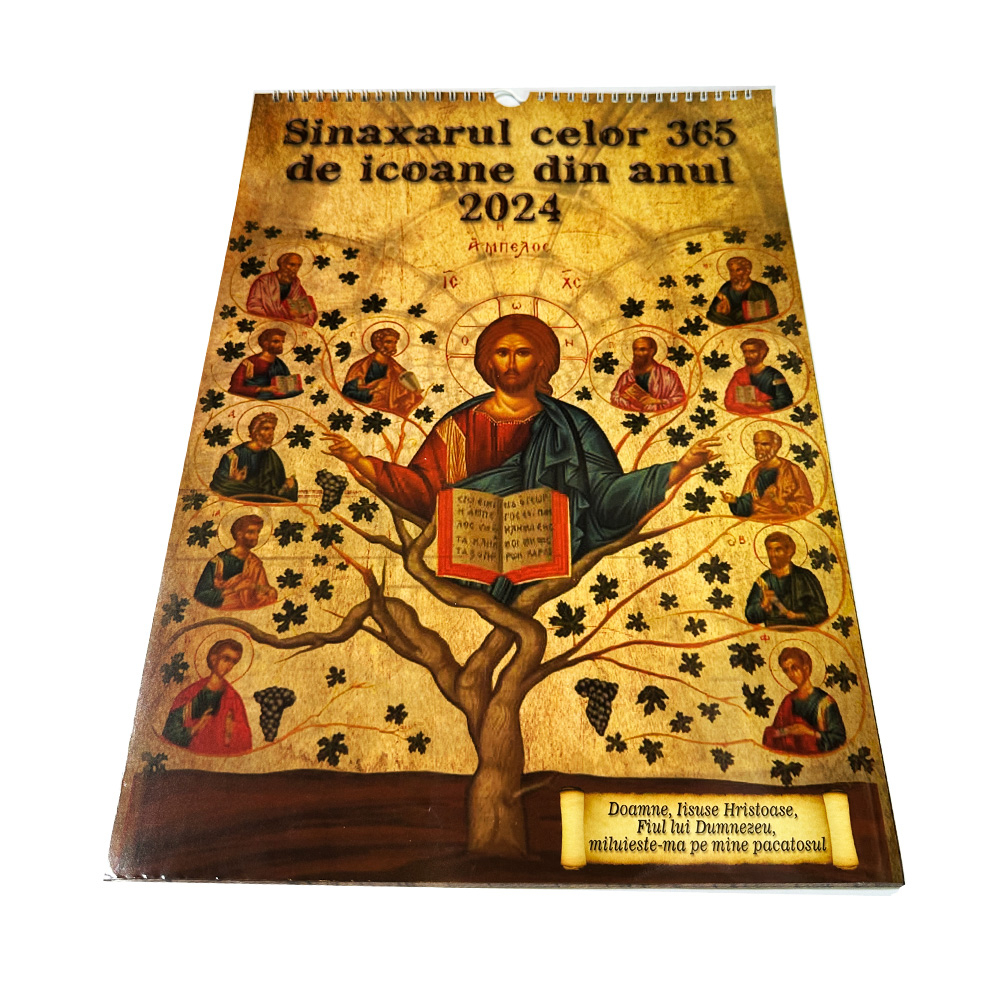 Calendar de Perete Crestin Ortodox, Sinaxarul celor 365 de icoane 2024