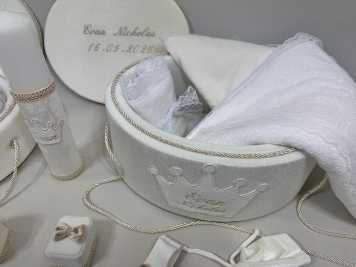 Set trusou botez cu lumanare + Set prima baita Basic [4]