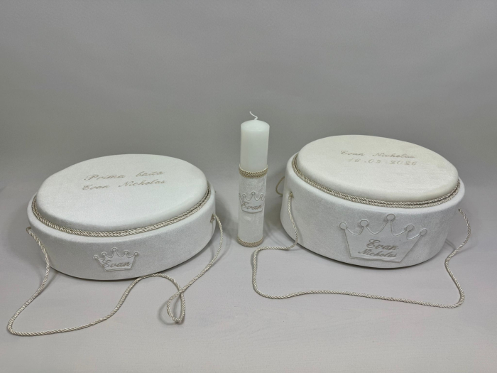 Set trusou botez cu lumanare + Set prima baita Basic [8]