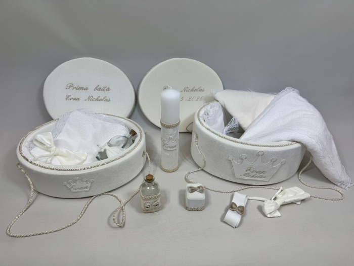 Set trusou botez cu lumanare + Set prima baita Basic [3]