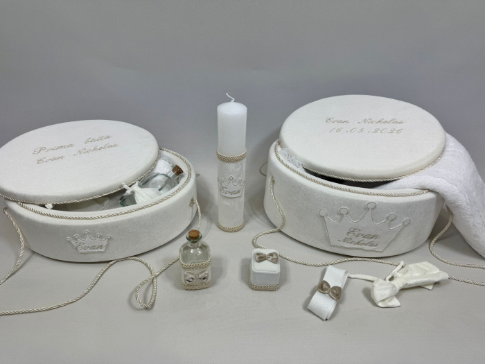 Set trusou botez cu lumanare + Set prima baita Basic [7]