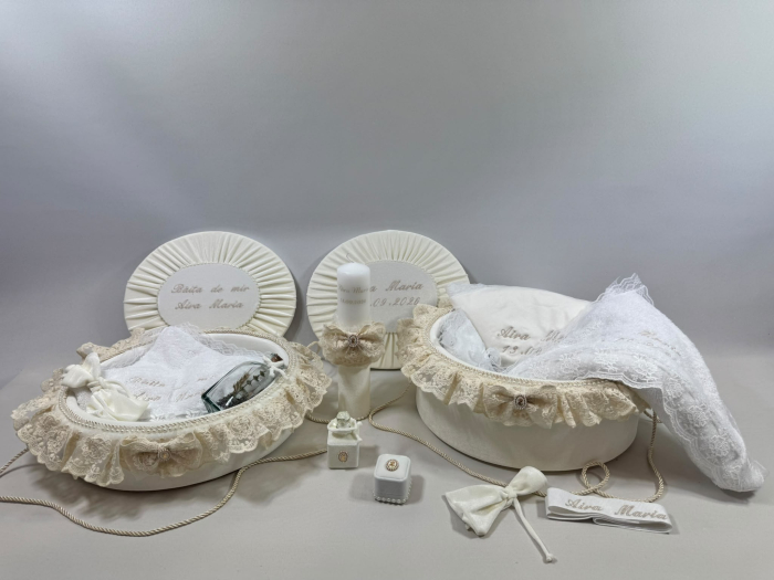 Set trusou botez cu lumanare + Set prima baita Elegance [2]