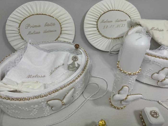 Set trusou botez cu lumanare + Set prima baita Glamour [5]