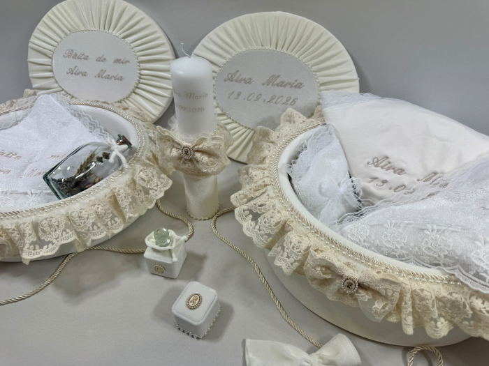 Set trusou botez cu lumanare + Set prima baita Elegance [5]