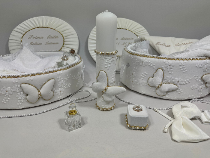 Set trusou botez cu lumanare + Set prima baita Glamour [1]