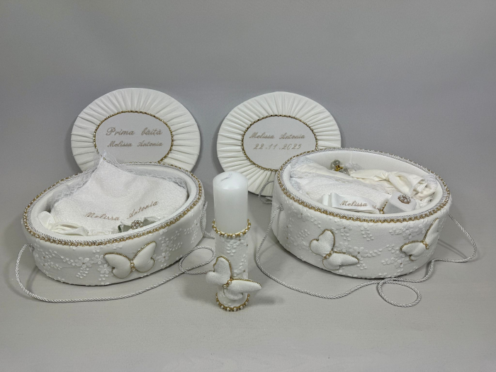 Set trusou botez cu lumanare + Set prima baita Glamour [6]