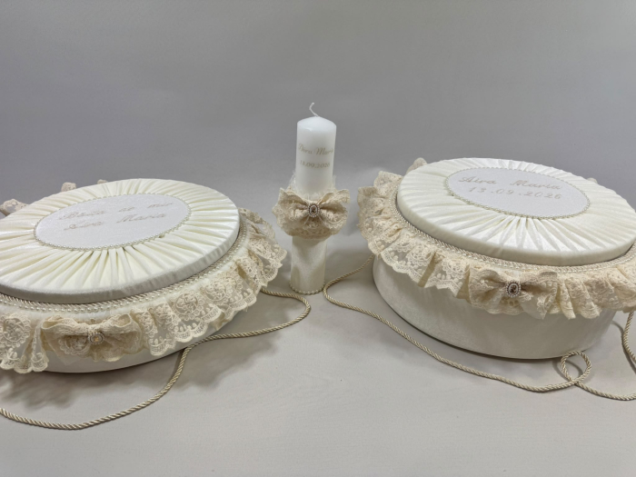 Set trusou botez cu lumanare + Set prima baita Elegance [7]