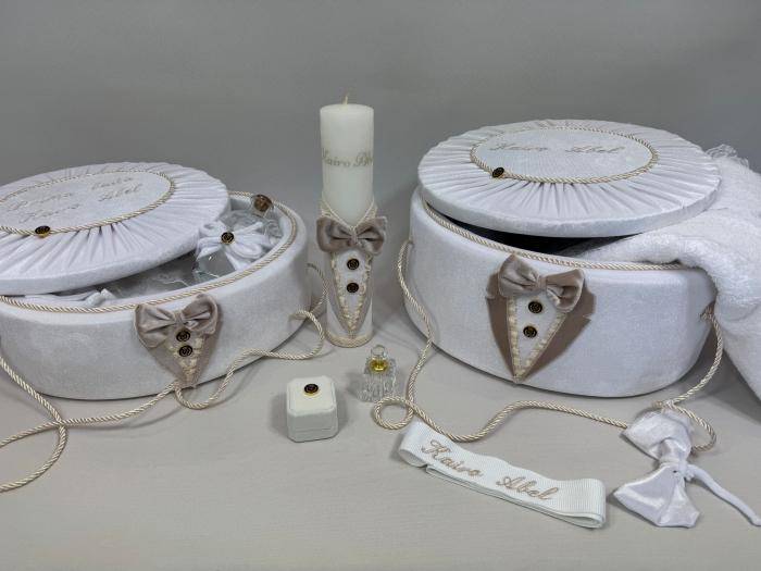 Set trusou botez cu lumanare + Set prima baita Deluxe [5]