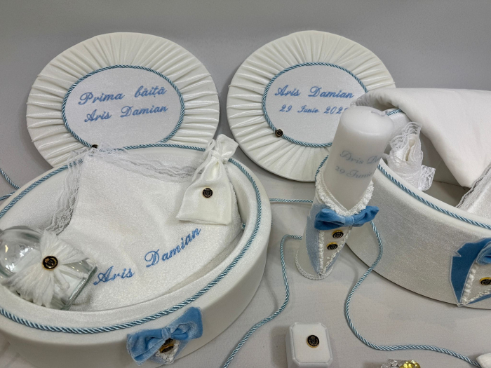 Set trusou botez cu lumanare+ Set prima baita Deluxe [3]