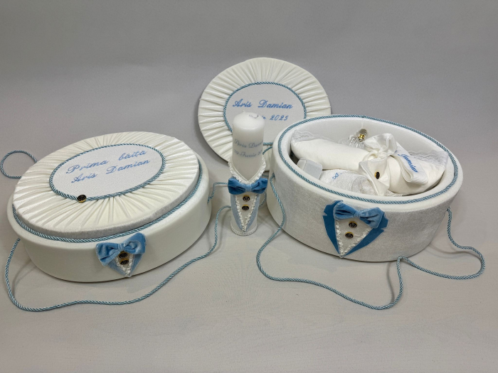 Set trusou botez cu lumanare+ Set prima baita Deluxe [4]