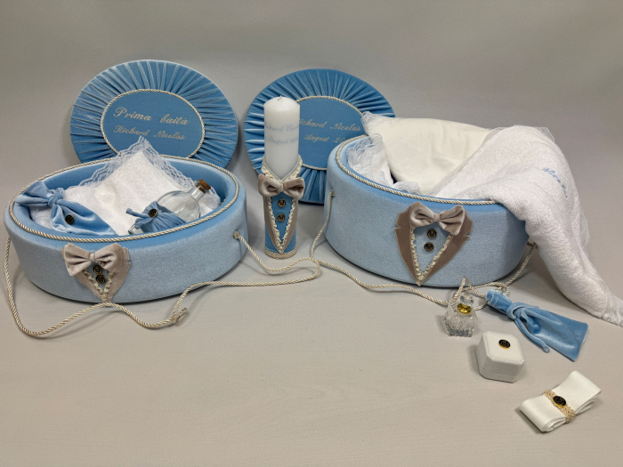 Set trusou botez cu lumanare+ Set prima baita Deluxe [3]