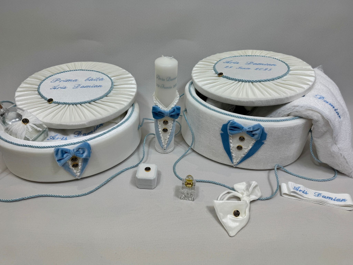 Set trusou botez cu lumanare+ Set prima baita Deluxe [6]