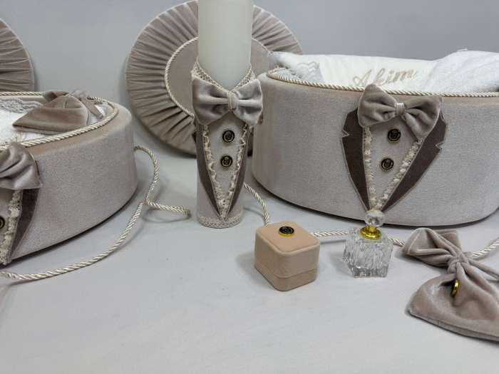 Set trusou botez cu lumanare + Set prima baita Deluxe [6]
