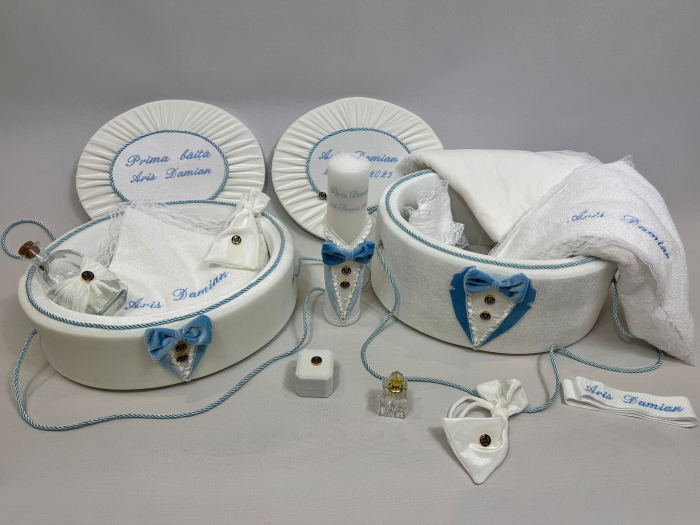 Set trusou botez cu lumanare+ Set prima baita Deluxe [2]