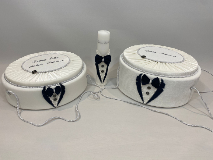 Set trusou botez cu lumanare+ Set prima baita Deluxe [8]