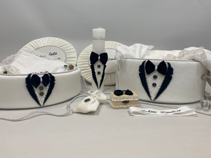 Set trusou botez cu lumanare+ Set prima baita Deluxe [2]