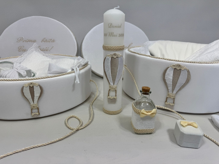 Set trusou botez cu lumanare+ Set prima baita Exclusive [1]