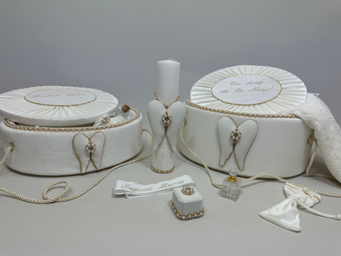 Set trusou botez cu lumanare+ Set prima baita Glamour [3]