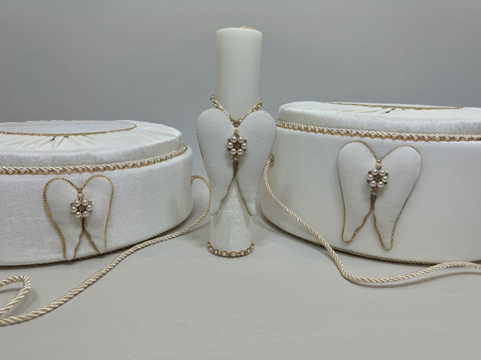 Set trusou botez cu lumanare+ Set prima baita Glamour [6]