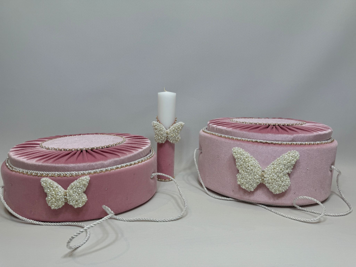 Set trusou botez cu lumanare+ Set prima baita Glamour [9]