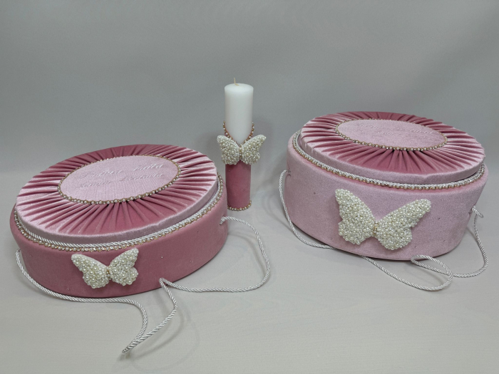 Set trusou botez cu lumanare+ Set prima baita Glamour [8]