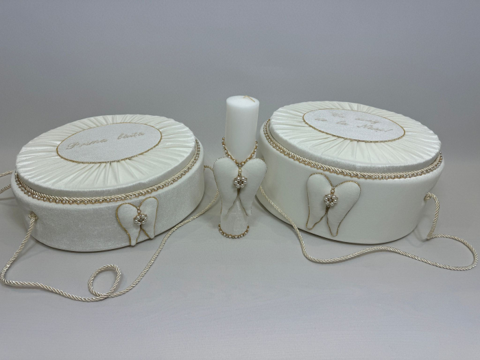 Set trusou botez cu lumanare+ Set prima baita Glamour [7]