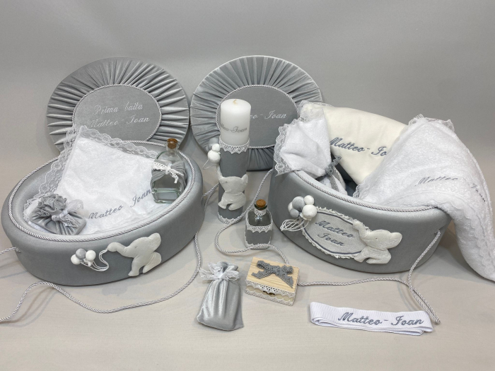 Set trusou botez cu lumanare + Set prima baita Luxury [2]