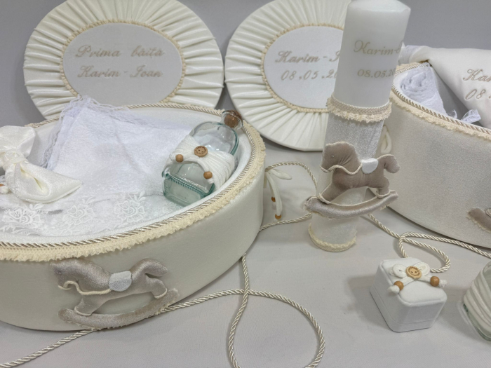 Set trusou botez cu lumanare + Set prima baita Luxury [3]