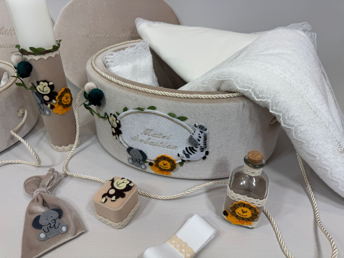 Set trusou botez cu lumanare + Set prima baita Luxury [4]