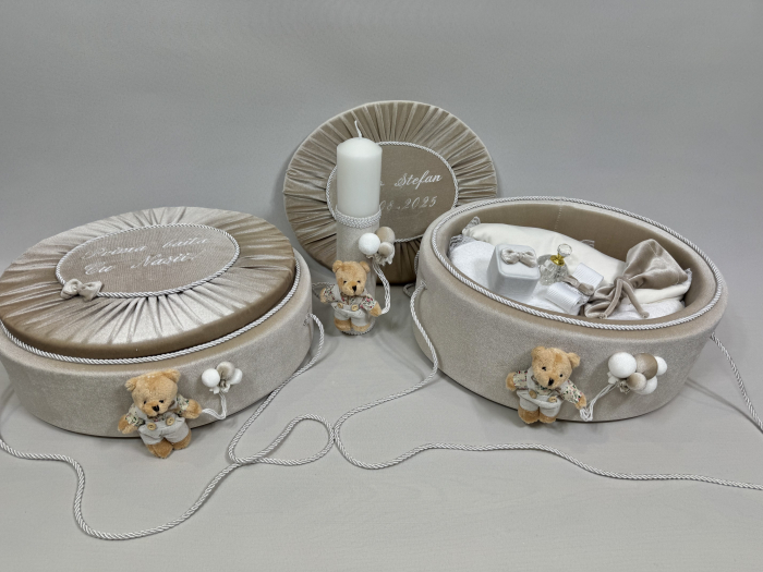 Set trusou botez cu lumanare + Set prima baita Premium [7]