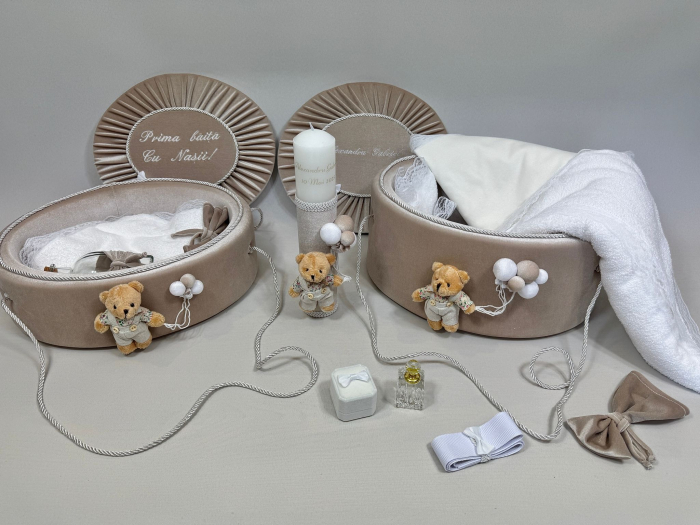 Set trusou botez cu lumanare + Set prima baita Premium [1]
