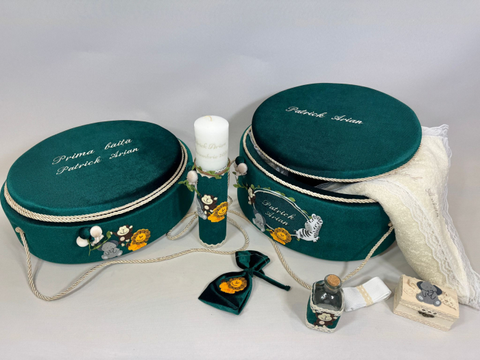 Set trusou botez cu lumanare + Set prima baita Luxury [8]