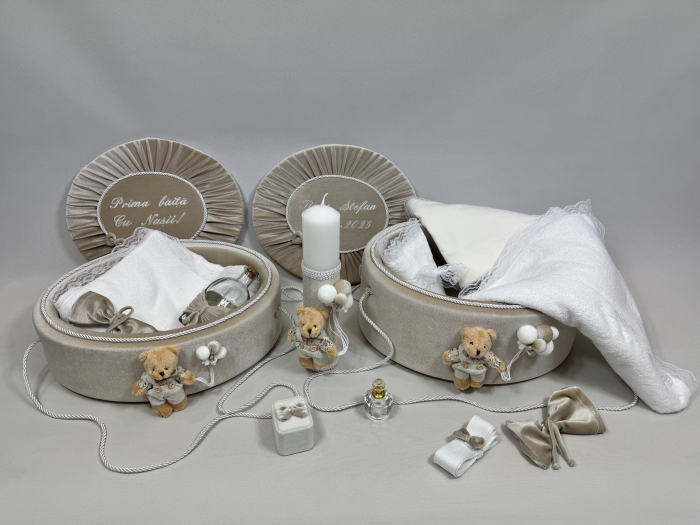 Set trusou botez cu lumanare + Set prima baita Premium [2]