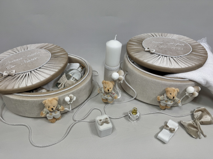 Set trusou botez cu lumanare + Set prima baita Premium [6]