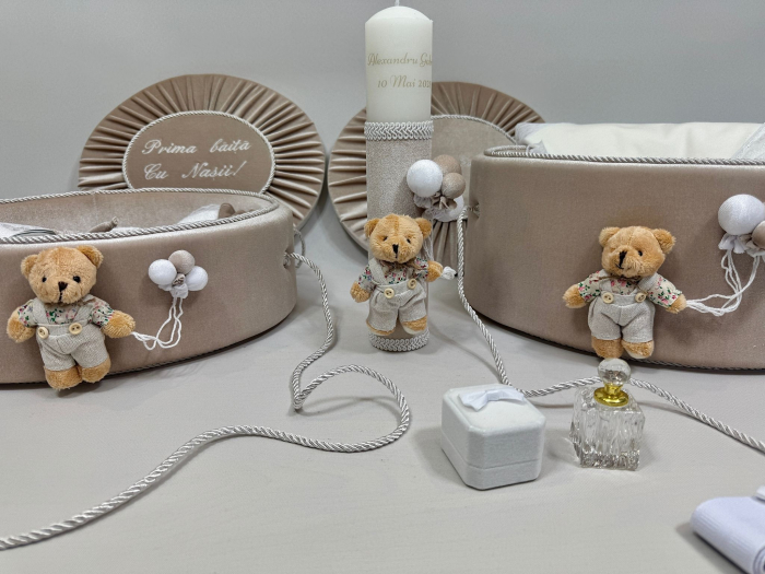 Set trusou botez cu lumanare + Set prima baita Premium [2]