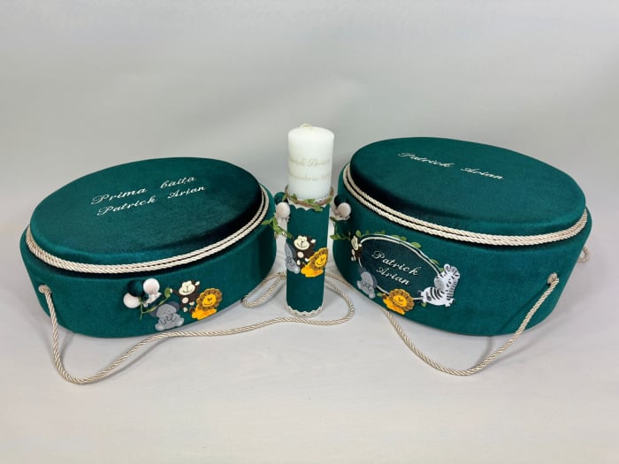 Set trusou botez cu lumanare + Set prima baita Luxury [7]