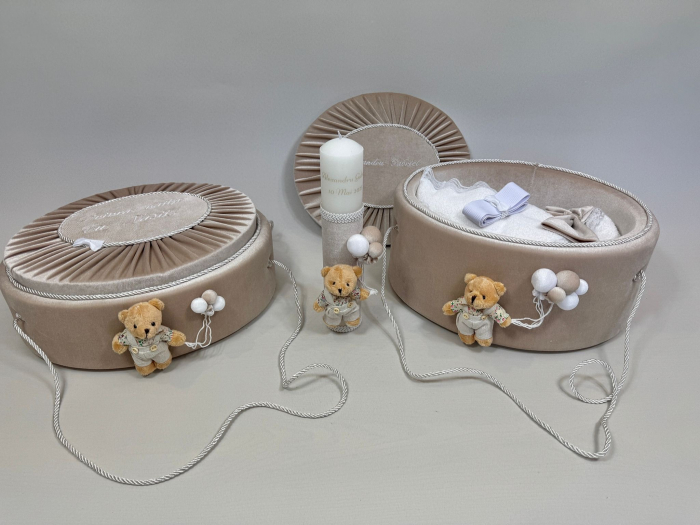 Set trusou botez cu lumanare + Set prima baita Premium [6]