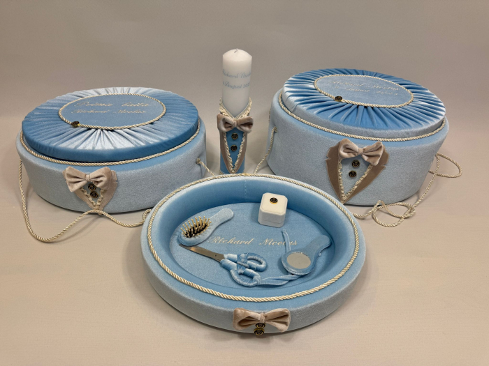 Set trusou botez cu lumanare + Set prima baita +tavita mot Deluxe [6]