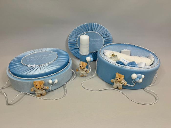Set trusou botez cu lumanare + Set prima baita  Premium [8]