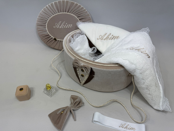 Trusou botez la cufar din catifea Deluxe [3]