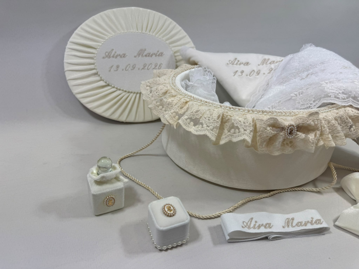 Trusou botez la cufar din catifea Elegance [3]