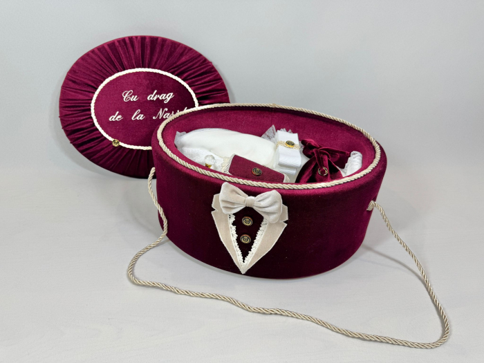 Trusou botez la cufar din catifea Deluxe [3]