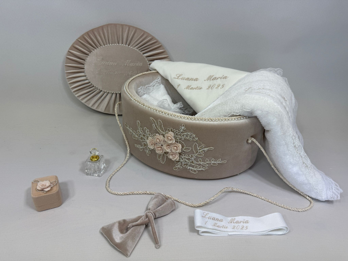 Trusou botez la cufar din catifea Elegance [2]