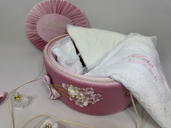 Trusou botez la cufar din catifea Elegance [3]
